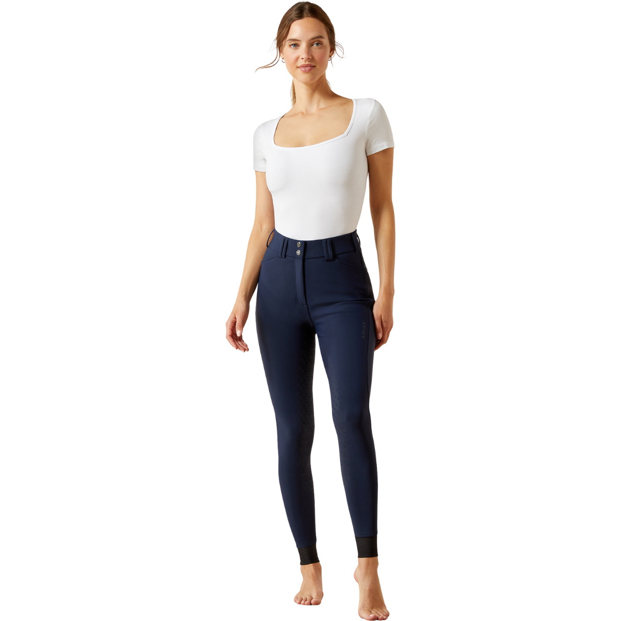 2025 Ariat Womens Tri Factor Frost 2.0 Full Seat Breeches 10062293 - Navy